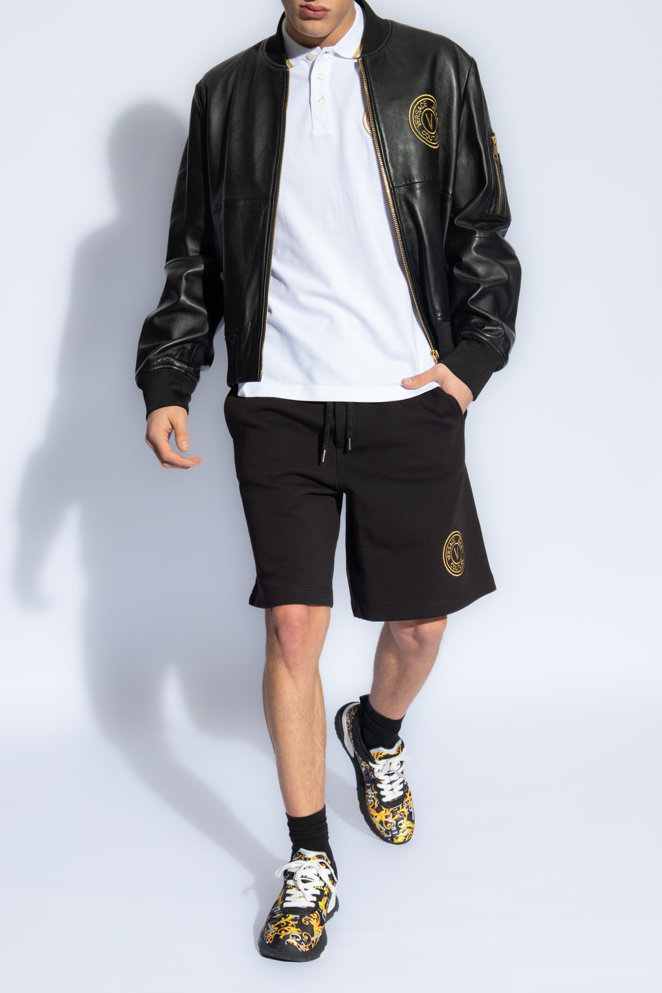 Couture leather outlet jacket